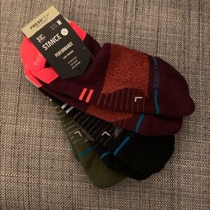 Men’s Sz M 3 Pk NWT Stance FreshTek Performance Socks